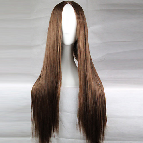 

Cosplay Costume Wig Synthetic Wig Straight Straight Asymmetrical Wig Long Light Brown Dark Brown Black#1B Blonde Red Synthetic Hair 28 inch Women's Natural Hairline Middle Part Brown