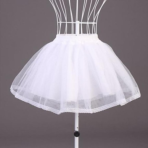 

Wedding / Special Occasion Slips Organza / Polyester Short-Length A-Line Slip with Lace