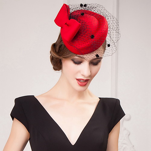 

Tulle Satin Hats Headpiece Wedding Party Elegant Feminine Style