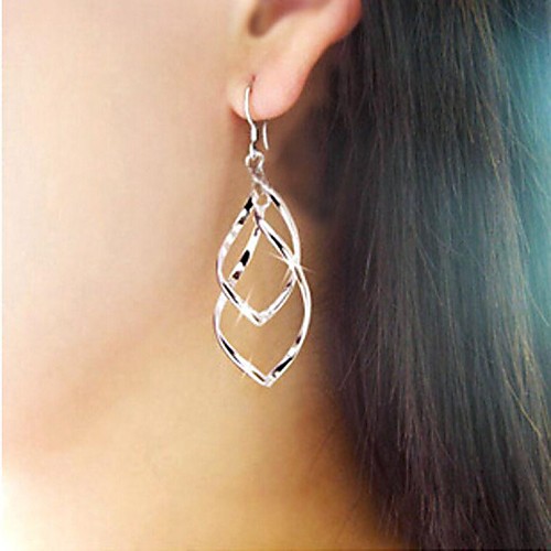 

Women's Drop Earrings Twisted Drop Cheap Ladies Fashion Earrings Jewelry Silver / Golden For Wedding Party Daily Casual