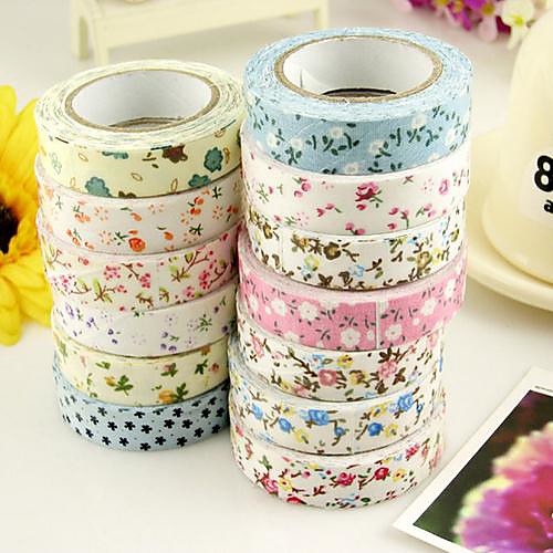 

5M Flower Pattern Cloth Tape(1 PCS Random Color)