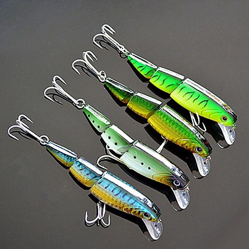 

4 pcs Fishing Lures Multi Jointed Swimbaits lifelike 3D Eyes 3 Segment Floating Bass Trout Pike Sea Fishing Freshwater Fishing