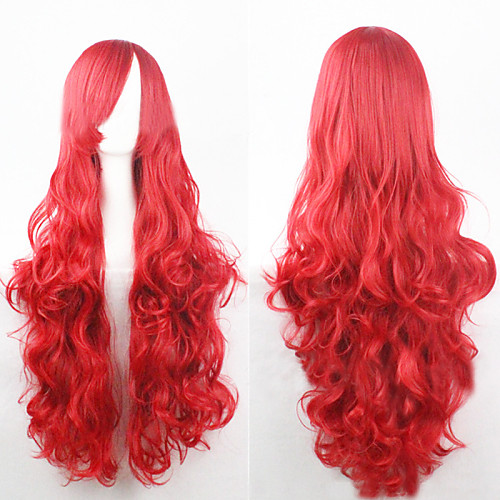 

Synthetic Wig Curly Loose Wave Natural Wave Natural Wave Curly Wig Long Red Synthetic Hair 25 inch Women's Red