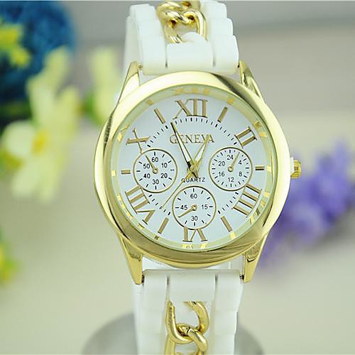 

Geneva Women's Bracelet Watch Quartz Silicone Black / White / Blue Hot Sale Analog Ladies Candy color Casual Fashion - Pink Light Blue Light Green