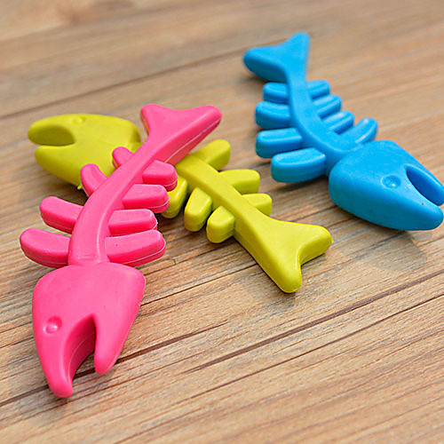 

FishBONE Colorful Funny Squeaky Chew Toy for Pets Dogs Toy Cats Toy