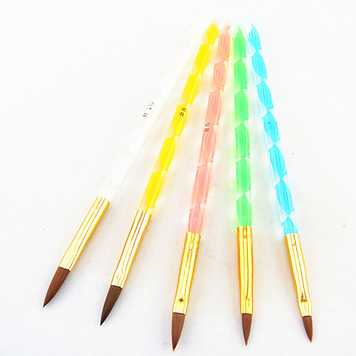 

Synthetic Hair Plastic Metal Nail Manicure Tools Nail Art Kit Nail Acrylic Brush Nail Painting Tools for Finger Nail Toe Nail Acrylic Brush / Brushes