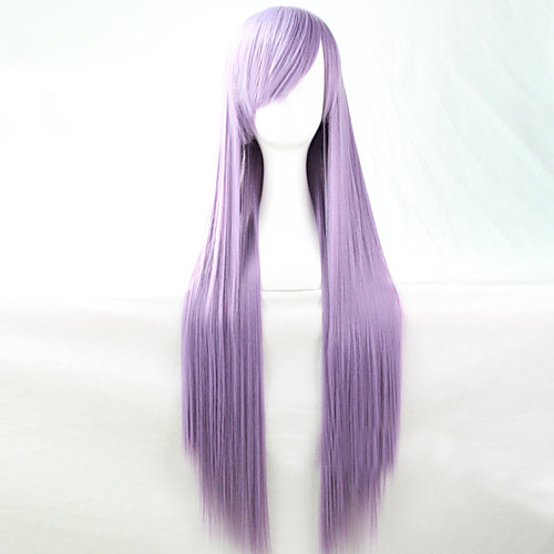 

Cosplay Costume Wig Synthetic Wig Straight Straight Asymmetrical Wig Long Mauve Synthetic Hair 28 inch Women's Natural Hairline Purple