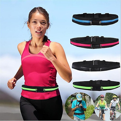 

Running Belt Fanny Pack Waist Bag / Waist pack 1 L for Marathon Camping / Hiking Hunting Fishing Sports Bag Multifunctional Portable Rain Waterproof Polyester Canvas Terylene Running Bag / iPhone X