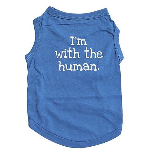 

Cat Dog Shirt / T-Shirt Dog Clothes Cosplay Wedding Letter & Number Blue Costume For Pets