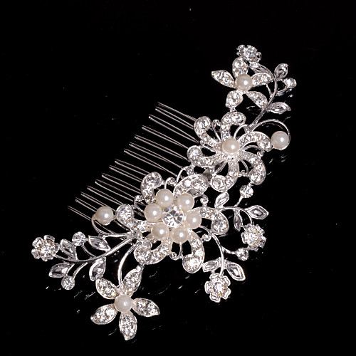 

Alloy Hair Combs / Headwear with Floral 1pc Wedding / Special Occasion / Casual Headpiece