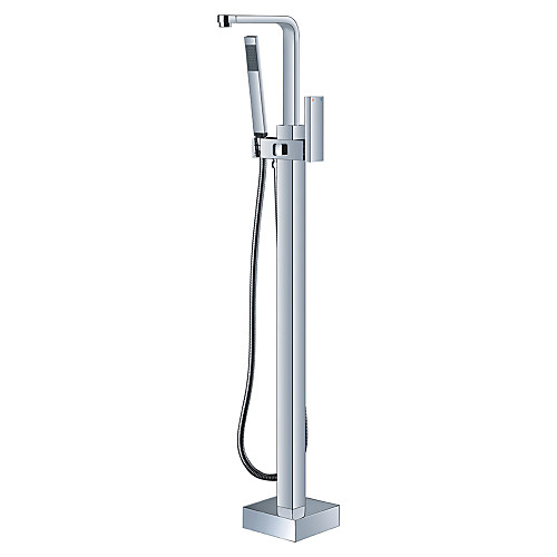 

Bathtub Faucet - Contemporary Chrome Free Standing Ceramic Valve Bath Shower Mixer Taps