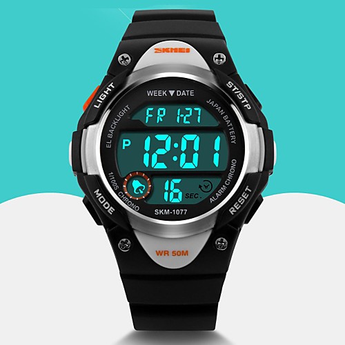 

SKMEI Men's Sport Watch Wrist Watch Digital Watch Quartz Digital Rubber Black / Blue / Pink Alarm Calendar / date / day Cool Digital Fashion - Black Blue Pink Two Years Battery Life / Maxell6262025