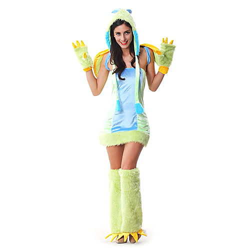 

Animal T-Rex Cosplay Costume Women's Vacation Dress Halloween Carnival Festival / Holiday Polyester Women's Easy Carnival Costumes / Gloves / Wings / Leg Warmers / Hat / Gloves