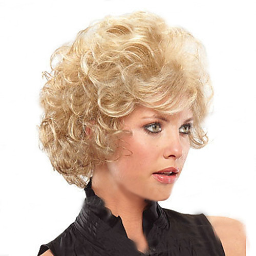 

Synthetic Wig Kinky Curly Curly Wig Blonde Short Blonde Women's Blonde