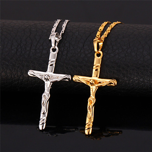 

Women's Necklace Cross Ladies Vintage Party Work Platinum Plated Gold Plated Alloy Gold Silver Necklace Jewelry For Special Occasion Birthday Gift