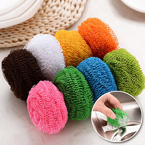 

Set of 2 Super Clean Microfiber Ball Cleaning Tools Sponge (Random Color)