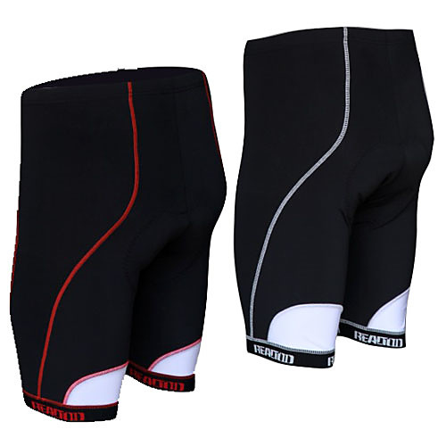 

Realtoo Men's Women's Cycling Padded Shorts Bike Shorts Padded Shorts / Chamois Pants Breathable Quick Dry Ultraviolet Resistant Sports Coolmax Black / White / Black / Red Clothing Apparel Bike Wear