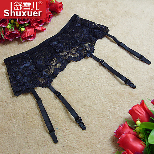 

Women's Super Sexy Garters & Suspenders - Solid Colored, Lace Black Red Ivory One-Size
