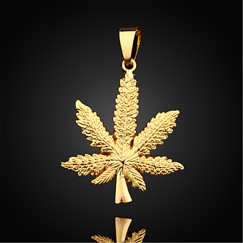 

Pendant Necklace Pendant Figaro Maple Leaf Ladies Fashion Gold Plated Yellow Gold Necklace Jewelry For Daily Casual Sports