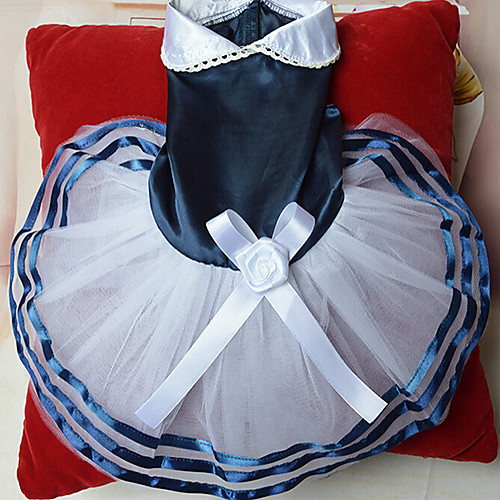 

Dog Dress Dog Clothes Red Blue Cotton Costume For Summer Cosplay