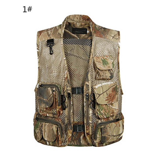 

Fishing Jacket Vest / Gilet Top High Breathability (>15,001g) Back Pocket Shockproof Fishing Outdoor Fishing / Cotton / Mesh
