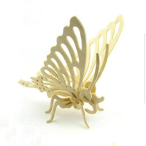 

3D Puzzle Wooden Puzzle Wooden Model Butterfly Creative DIY Educational Wooden Wood 16 pcs Kid's Adults' Boys' Girls' Toy Gift