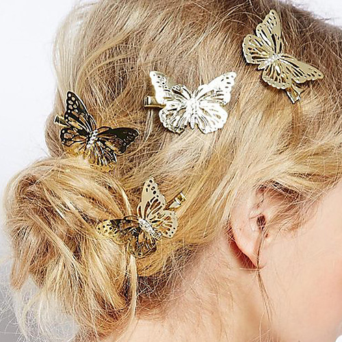 

Women's Hairpins For Daily Flower Alloy Golden