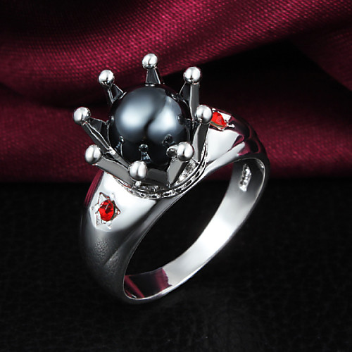 

Women's Band Ring Crystal Silver / Black Pearl Sterling Silver Zircon Tassel Vintage Fashion Wedding Party Jewelry Cute