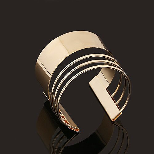 

Women's Cuff Bracelet Ladies Personalized Vintage Simple Style Open Gold Plated Bracelet Jewelry Golden For Christmas Gifts Wedding Party Daily Casual