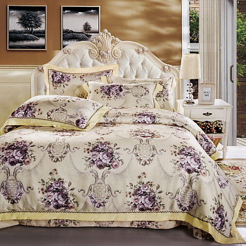 

Duvet Cover Sets Luxury Cotton Reactive Print 4 PieceBedding Sets / >800