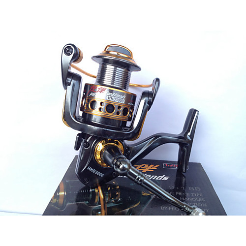 

Fishing Reel Spinning Reel 5.2:1 Gear Ratio9 Ball Bearings Hand Orientation Exchangable Spinning - HHD3000