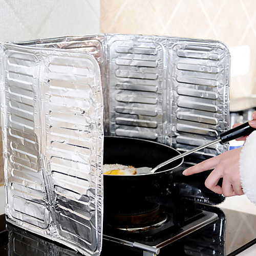 

Water Resisting Kitchen Oil Aluminum Foil Cooking Baffle Oil Separating Paper 38X78CM