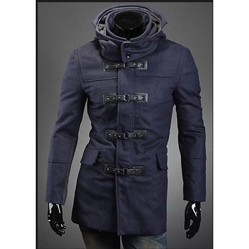 

Men's Solid Colored Modern Style Long Sleeve Tops Cotton Chic & Modern Navy Blue