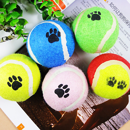 

Ball Tennis ball Interactive Toy Cat Toy Dog Toy Pet Toy Footprint Rubber Gift