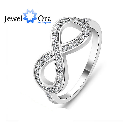 

Cubic Zirconia Double Silver Sterling Silver Zircon Cubic Zirconia Infinity Fashion / Women's