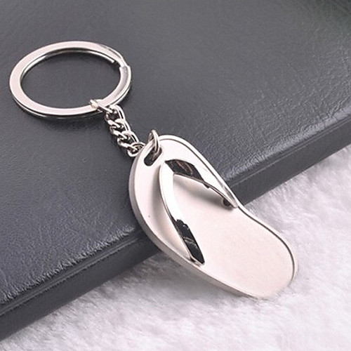 

Stainless Steel Flip-flops Flip Flop Key Chain Ring Keyring
