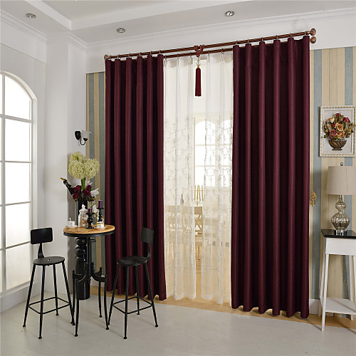 

Country Curtains One Panel Wine Solid Blackout Curtain