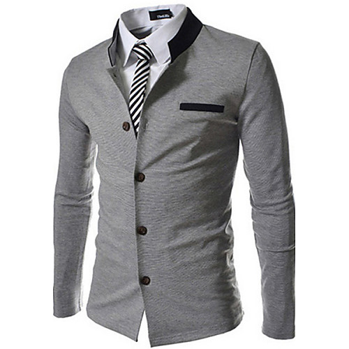 

Amanda Men's Casual Round Long Sleeve Suits & Blazers