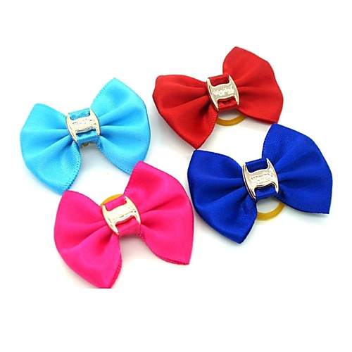 

Lovely Pure Color Rubber Band Hair Bow for Pet Dogs (Random Color)