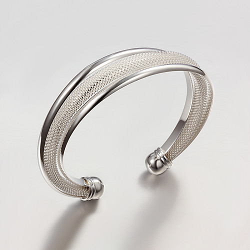 

Cuff Bracelet Ladies Party Work Casual Silver Plated Bracelet Jewelry Silver For Party