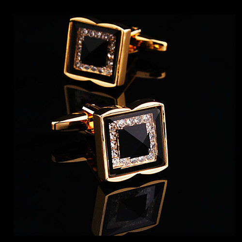 

Men's Cufflinks Rhinestone Brooch Jewelry Silver Golden For