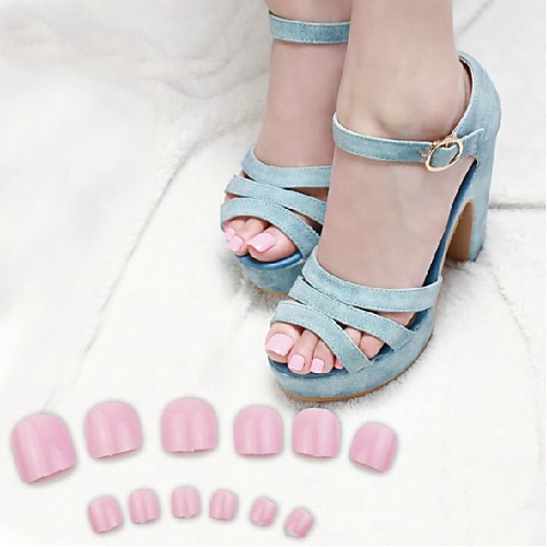 

70pcs pink toe false acrylic nail art tips