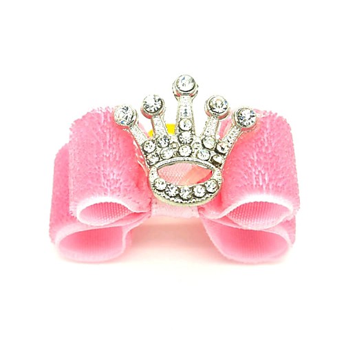 

Cat Dog Hair Accessories Hair Bow Dog Clothes Pink Costume Mixed Material Tiaras & Crowns Birthday Holiday