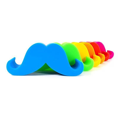 

Mustache Shaped Silicone Mobile Phone Cellphone Holder (Random Color)