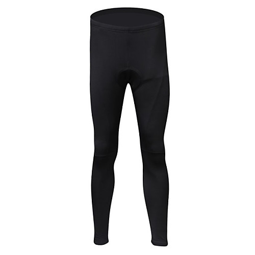

Realtoo Men's Women's Cycling Pants Bike Pants / Trousers Tights Pants Thermal / Warm Sports Solid Color Elastane Fleece Winter Black Clothing Apparel Bike Wear / Stretchy