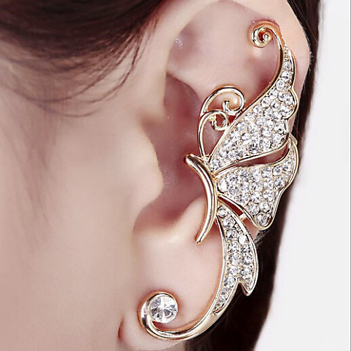 

Women's Synthetic Diamond Ear Cuff Climber Earrings Ladies Birthstones Earrings Jewelry White / Purple For Wedding Party Daily Casual