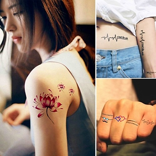 

15 pcs Temporary Tattoos Non Toxic Paper Tattoo Stickers / Pattern