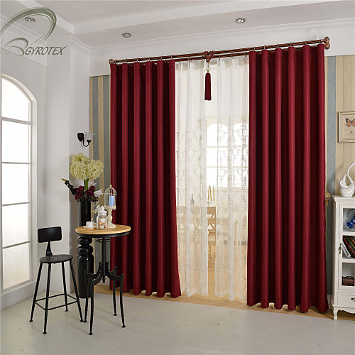 

Country Curtains One Panel Red Solid Blackout Curtain