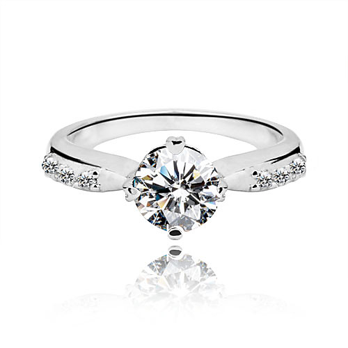 

Midi Ring Silver Sterling Silver Cubic Zirconia Vintage Party Work Jewelry Cute