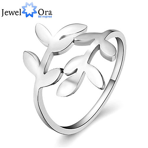 

Women's Band Ring Silver Sterling Silver Fashion Party Jewelry Leaf